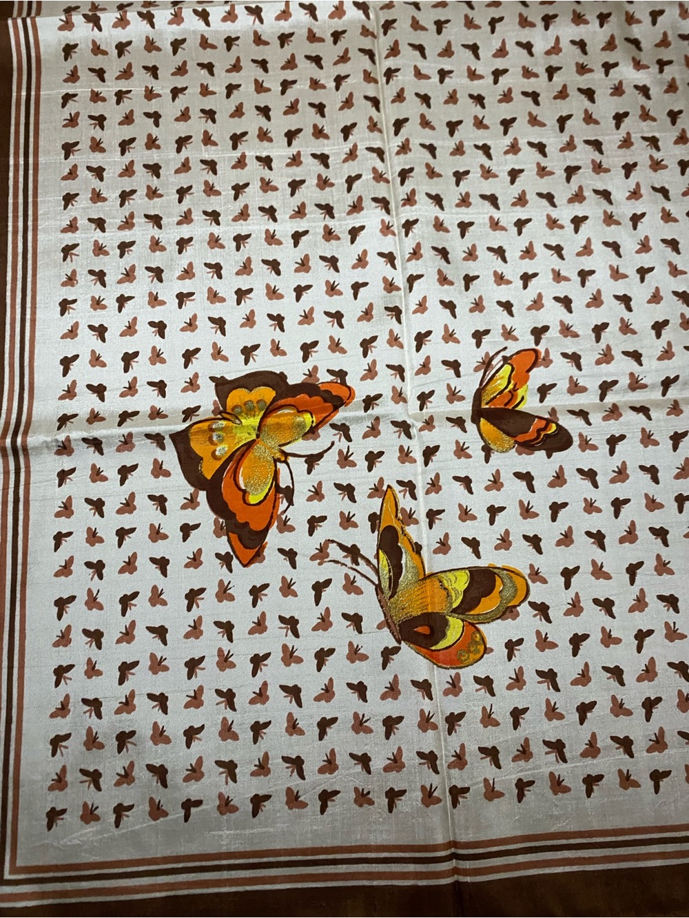 100% Hand Woven Thai Silk Scarf. Made in Thailand. Beautiful fall colors - Picture 2 of 7